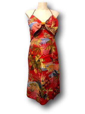farm rio richilieu linen-blend sleeveless eyelet midi dress Farm Rio Sleeveless Richelieu Midi Dress